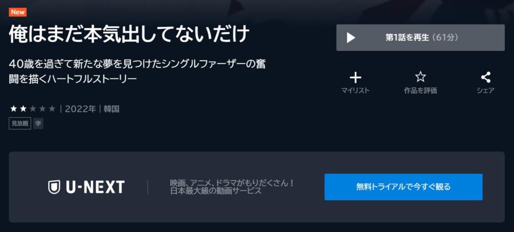 俺はまだ本気出してないだけ　U-NEXT